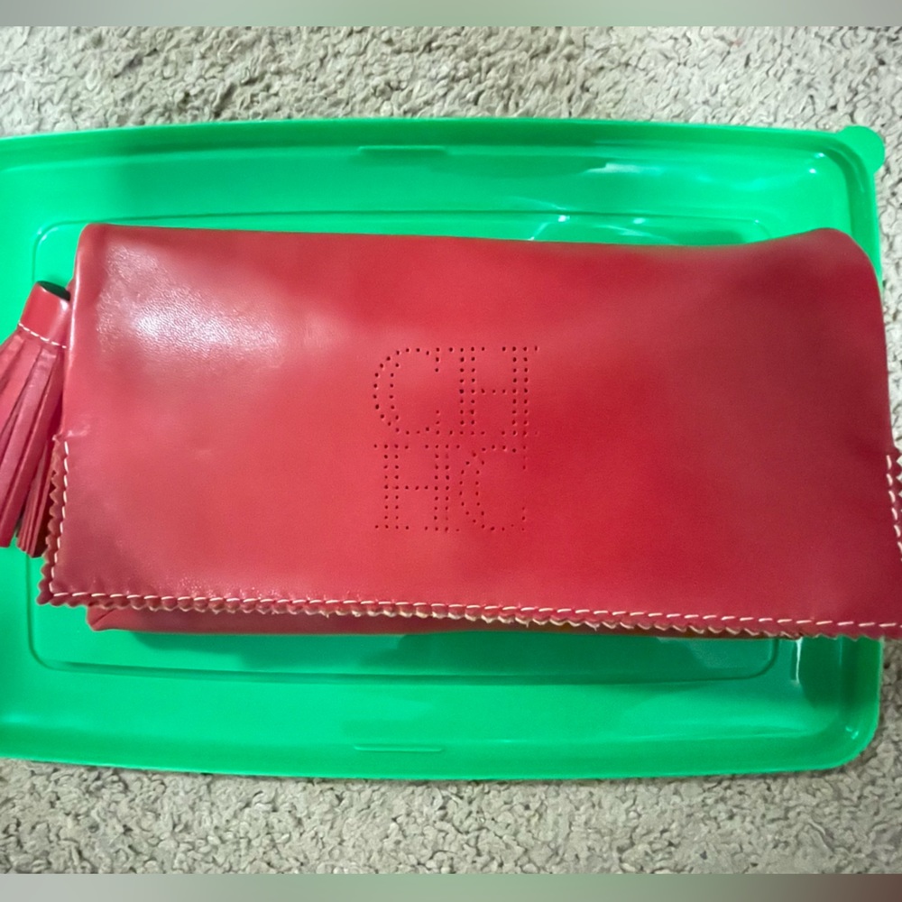 Carolina Herrera clutch / crossbody bag in red